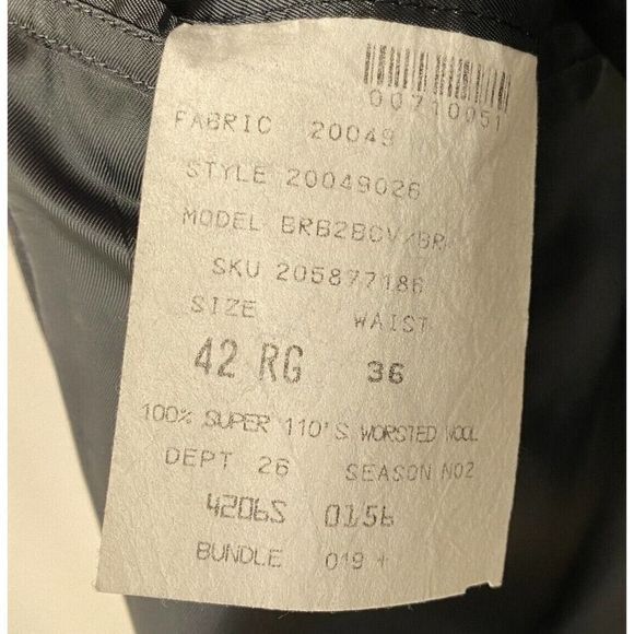 Brooks Brothers‎ 42R Super 110 Wool Navy Striped Sport Coat Blazer Jacket - Picture 4 of 11